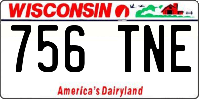 WI license plate 756TNE