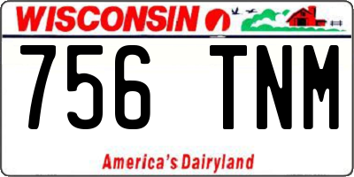 WI license plate 756TNM