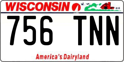 WI license plate 756TNN
