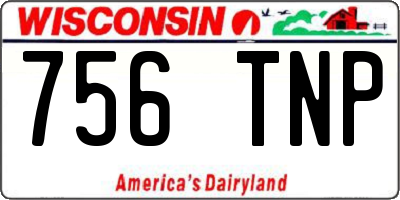 WI license plate 756TNP