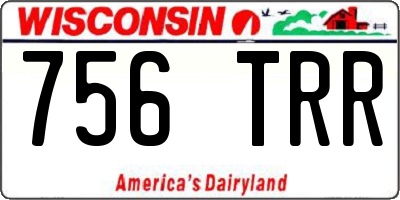 WI license plate 756TRR