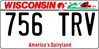 WI license plate 756TRV