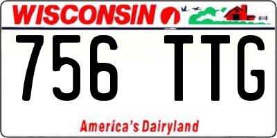 WI license plate 756TTG