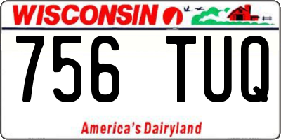WI license plate 756TUQ