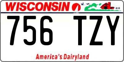 WI license plate 756TZY