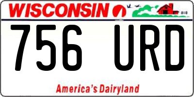 WI license plate 756URD