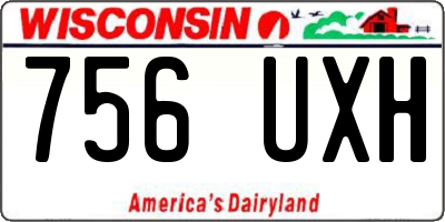 WI license plate 756UXH