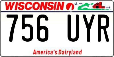 WI license plate 756UYR