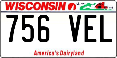 WI license plate 756VEL