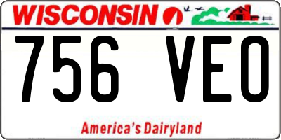 WI license plate 756VEO