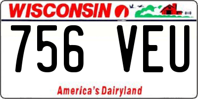 WI license plate 756VEU