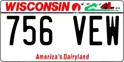WI license plate 756VEW