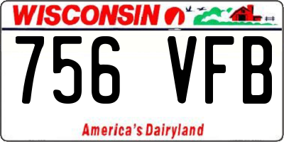 WI license plate 756VFB