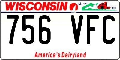 WI license plate 756VFC