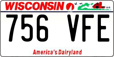 WI license plate 756VFE