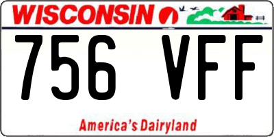 WI license plate 756VFF