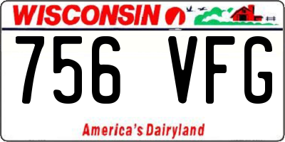 WI license plate 756VFG