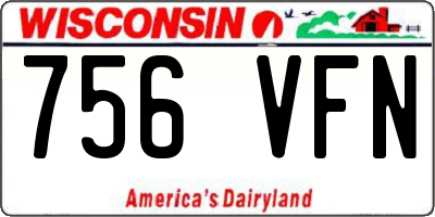 WI license plate 756VFN