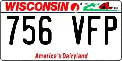WI license plate 756VFP