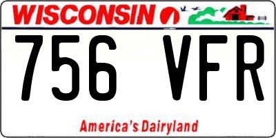 WI license plate 756VFR