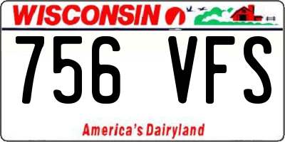 WI license plate 756VFS