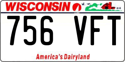 WI license plate 756VFT