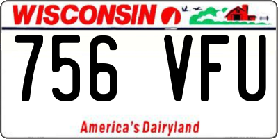 WI license plate 756VFU