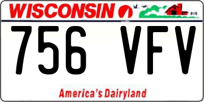 WI license plate 756VFV