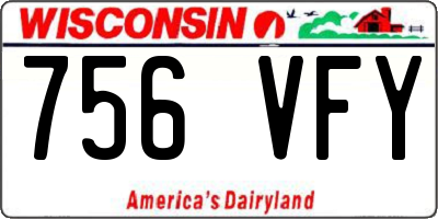 WI license plate 756VFY
