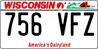WI license plate 756VFZ