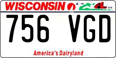 WI license plate 756VGD