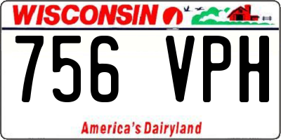 WI license plate 756VPH