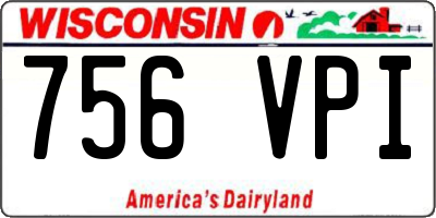WI license plate 756VPI
