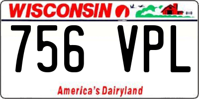 WI license plate 756VPL