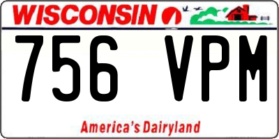 WI license plate 756VPM
