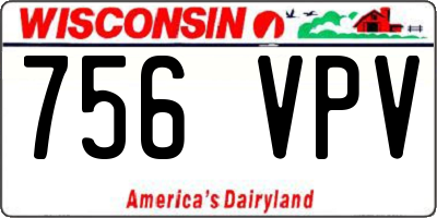 WI license plate 756VPV