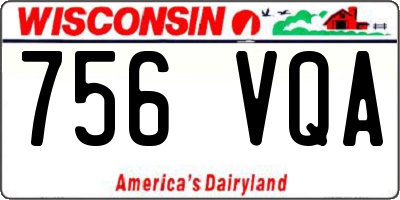WI license plate 756VQA