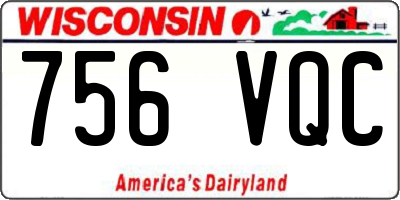WI license plate 756VQC