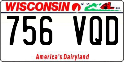 WI license plate 756VQD