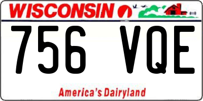 WI license plate 756VQE