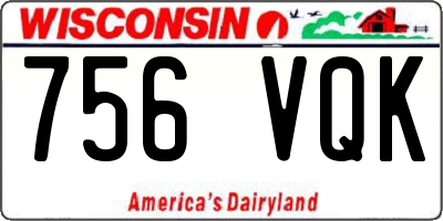 WI license plate 756VQK