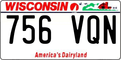 WI license plate 756VQN