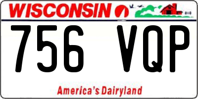 WI license plate 756VQP