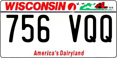 WI license plate 756VQQ