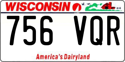 WI license plate 756VQR