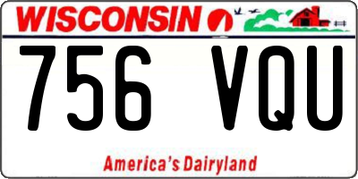 WI license plate 756VQU