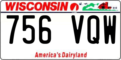 WI license plate 756VQW