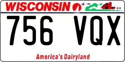 WI license plate 756VQX