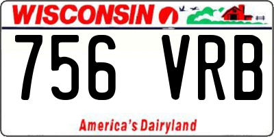 WI license plate 756VRB