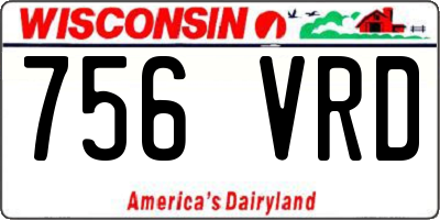 WI license plate 756VRD